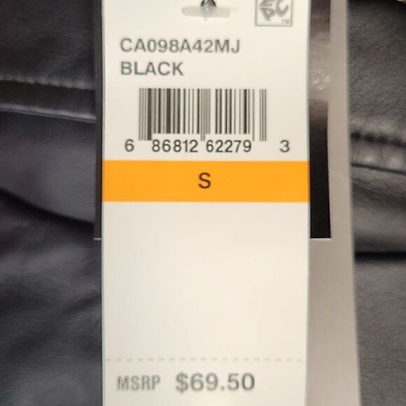 Coffeeshop Juniors' Faux Leather Moto Jacket Sz S - Picture 15 of 16